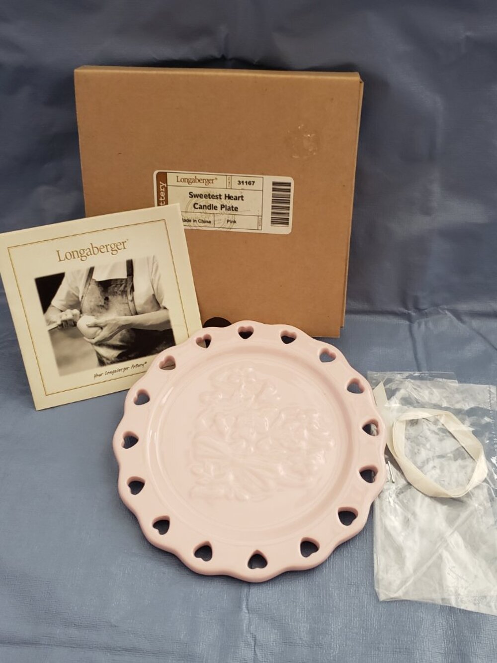 LONGABERGER SWEETEST HEART  PLATE - NIB